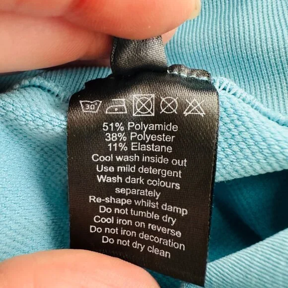 Alphalete Womens Blue Ombre Seamless Amplify Bootie Scrunch Stretch Leggings M - Picture 12 of 12